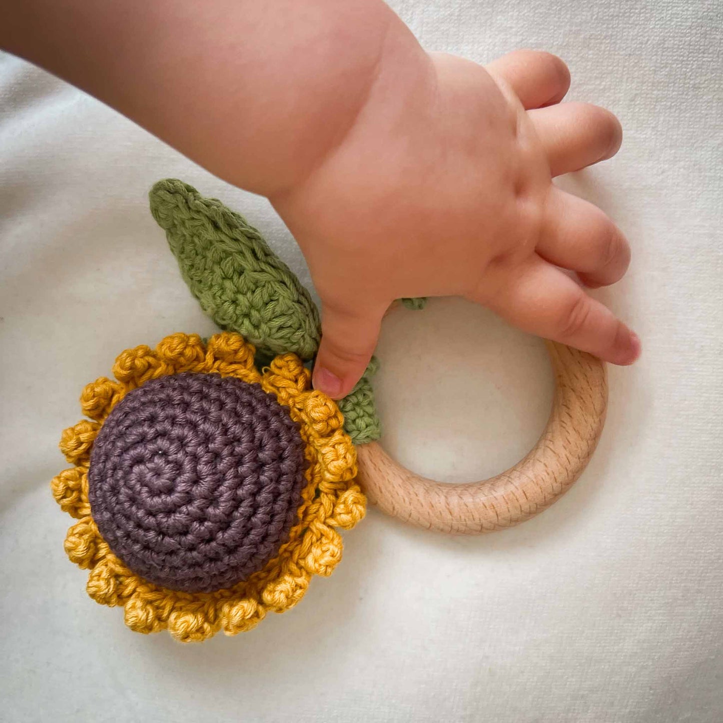 Anneaux de dentition pour bébé en coton bio fait main