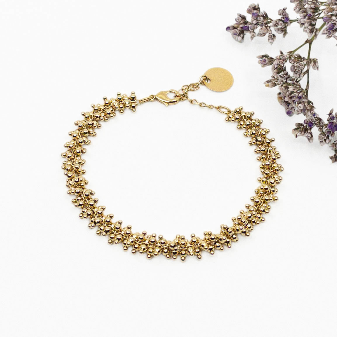 Bracelet mille perles plaqué or