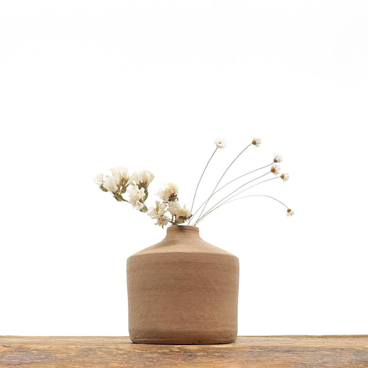 Vases en terre cuite couleur terracotta - fait main.