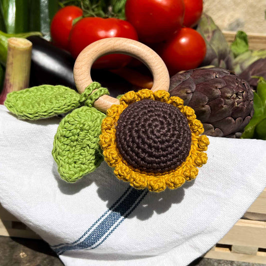 Anneaux de dentition pour bébé en coton bio fait main