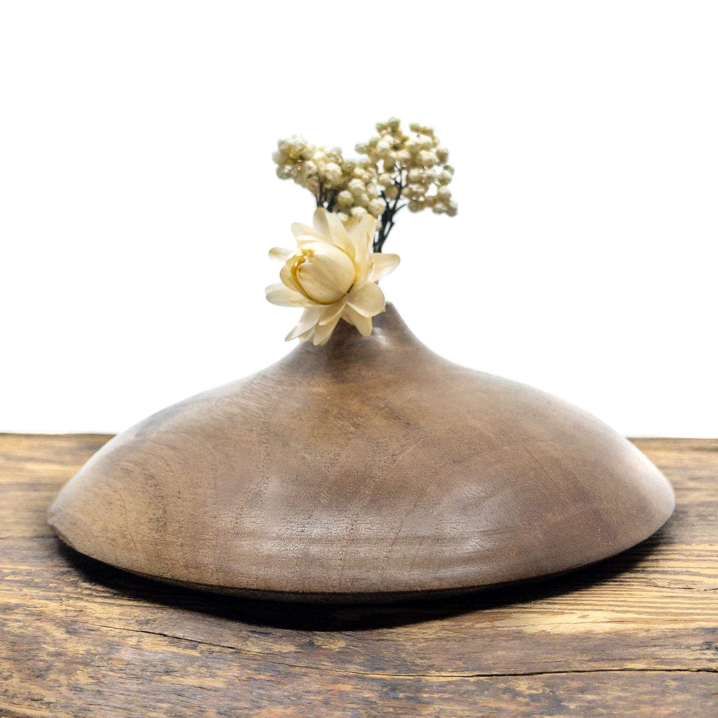 Vase en bois brut entièrement confectionné à la main