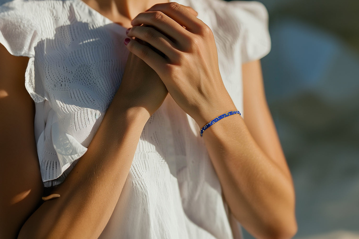 Collection de bracelets en pierres fines naturelles et perles de rocaille