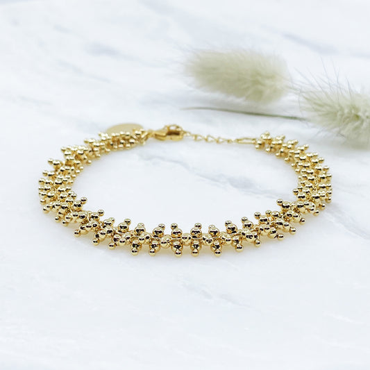 Bracelet mille perles plaqué or